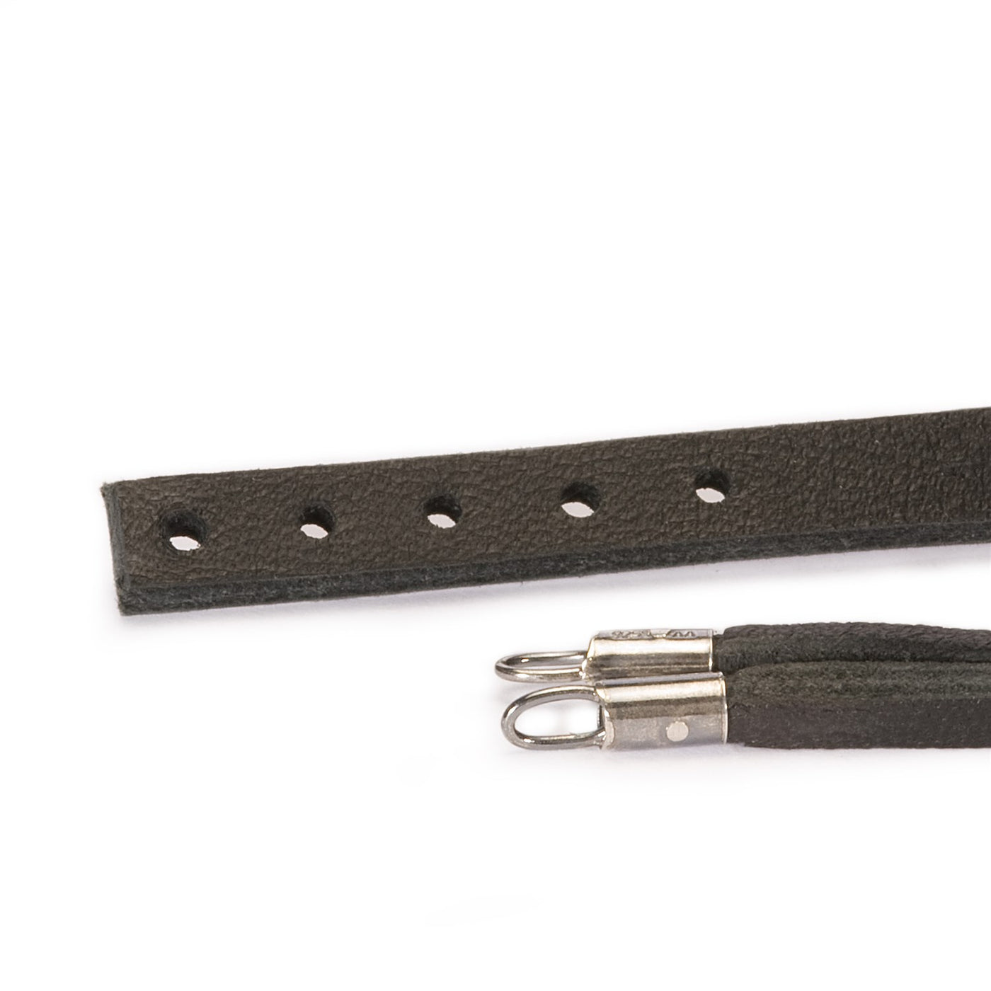 Leather Bracelet Black/Silver